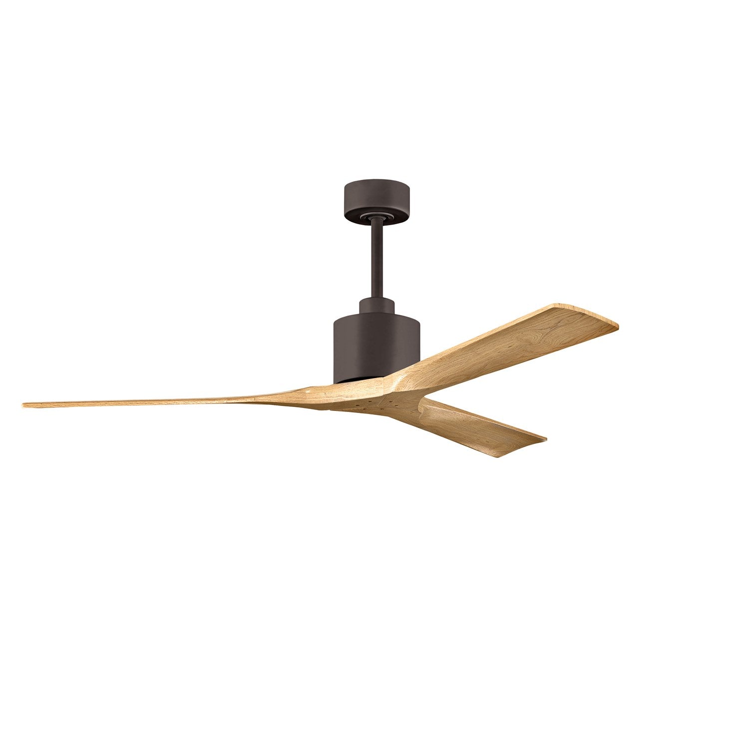 60in Ceiling Fan In Textured Bronze - Light Maple Tone Blades by Matthews Fan Company