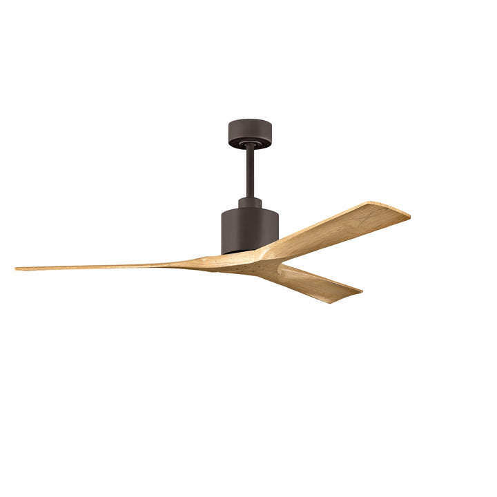 60in Ceiling Fan In Textured Bronze - Light Maple Tone Blades by Matthews Fan Company