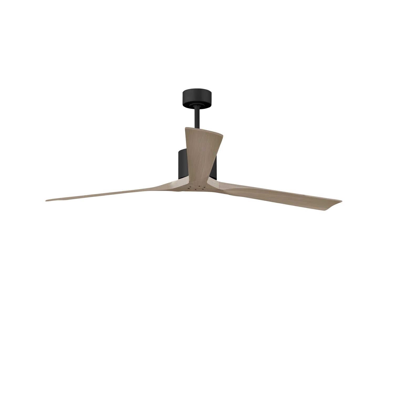 72in Ceiling Fan In Matte Black And Gray Ash Blades