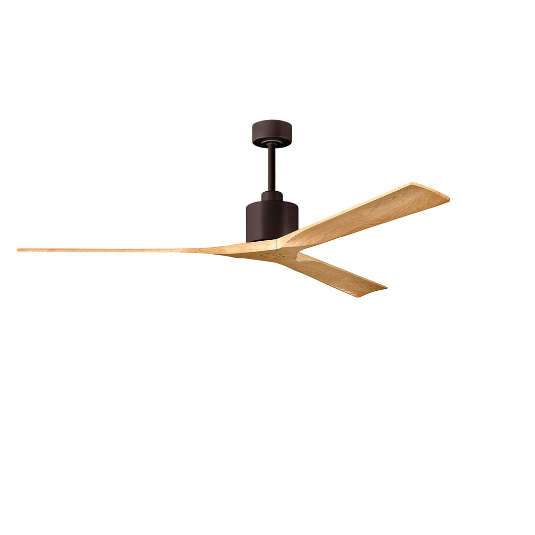 72in Ceiling Fan In Textured Bronze - Light Maple Tone Blades by Matthews Fan Company