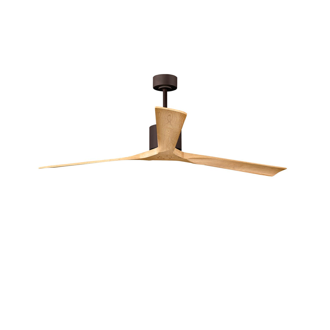 72in Ceiling Fan In Textured Bronze - Light Maple Tone Blades
