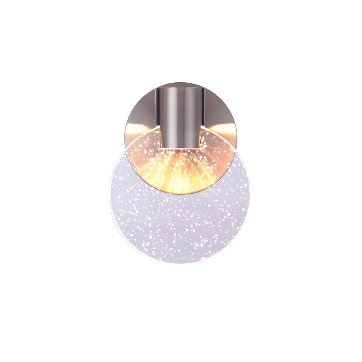 Glisten 1 Light LED Wall Sconce in Brushed Polished Nickel