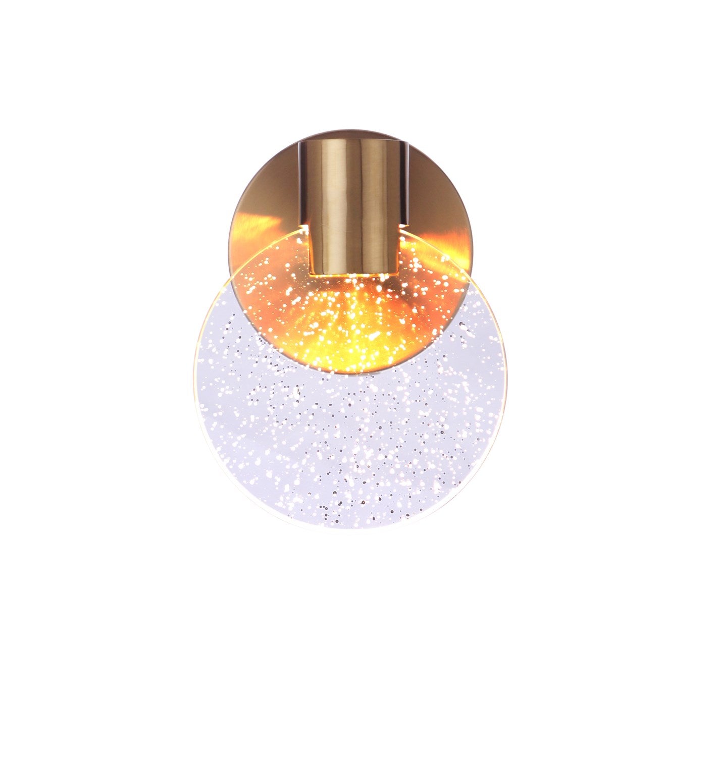 Glisten 1 Light LED Wall Sconce in Satin Brass
