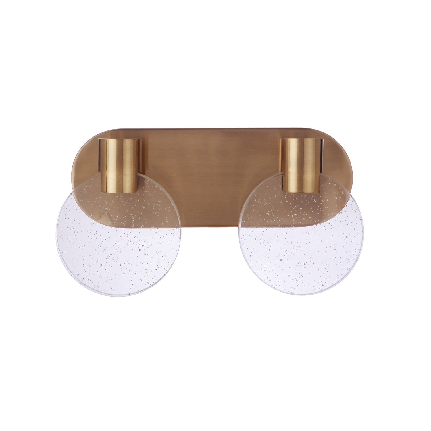 Glisten 2 Light LED Vanity in Satin Brass by Craftmade