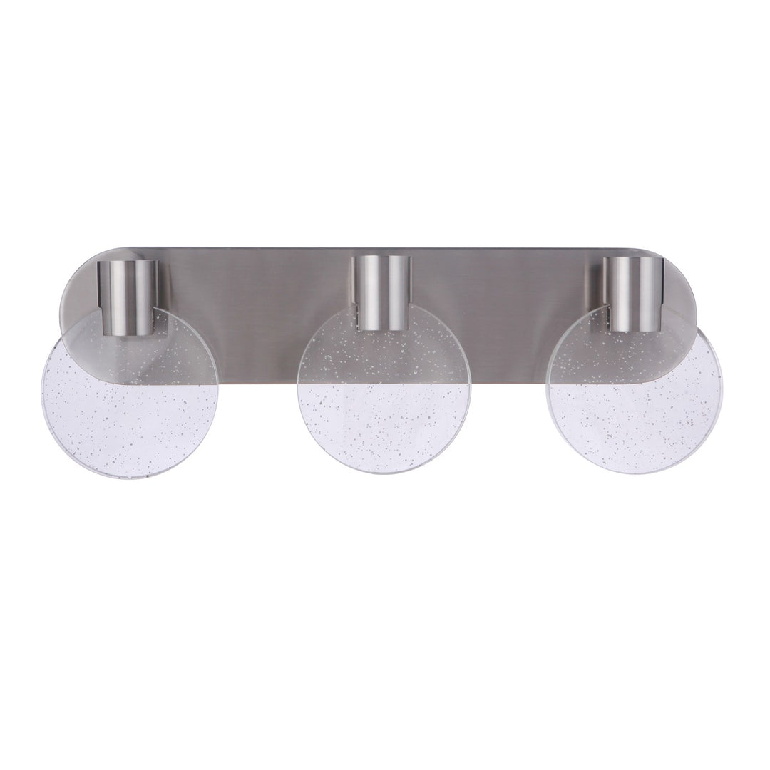 Glisten 3 Light LED Vanity in Brushed Polished Nickel by Craftmade
