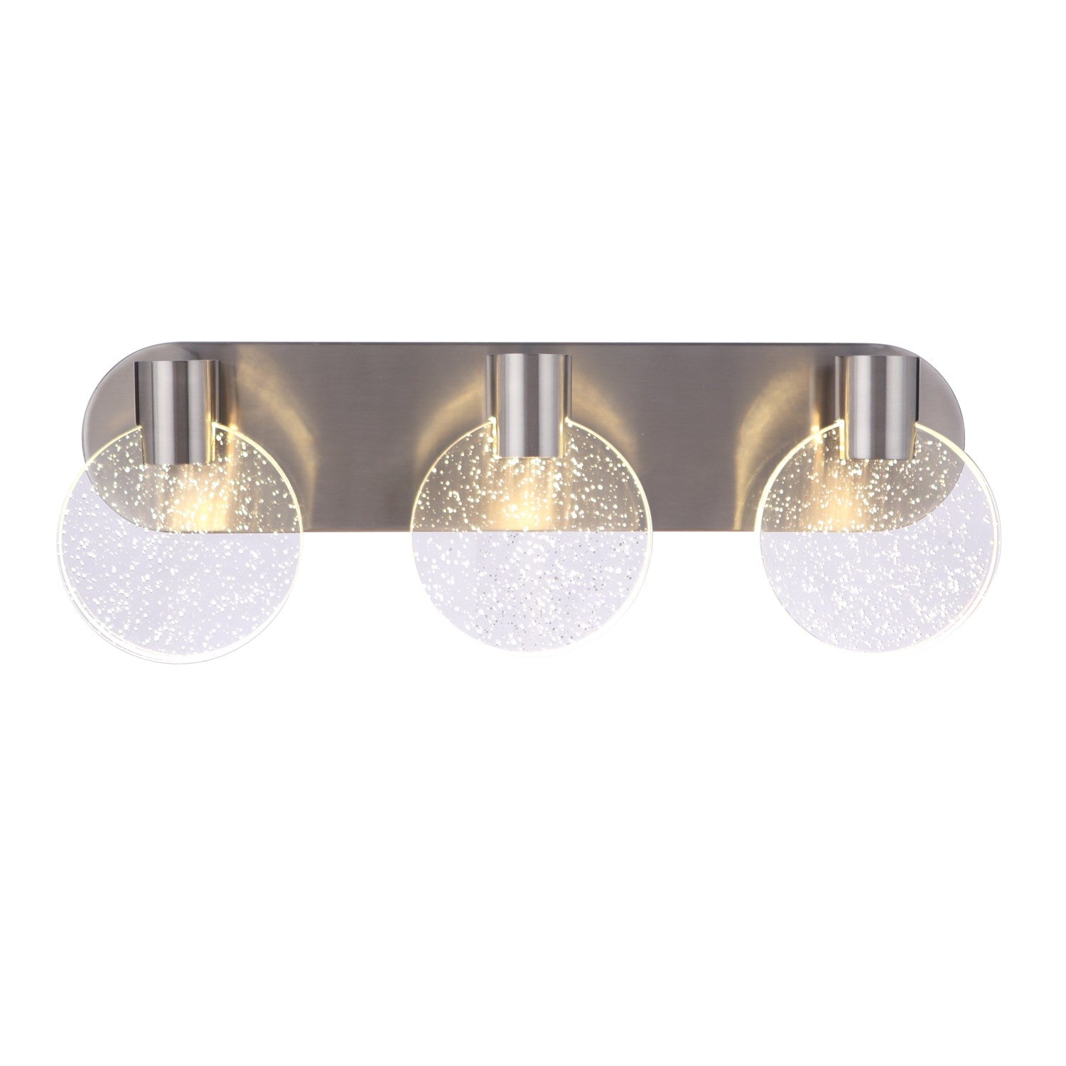 Glisten 3 Light LED Vanity in Brushed Polished Nickel