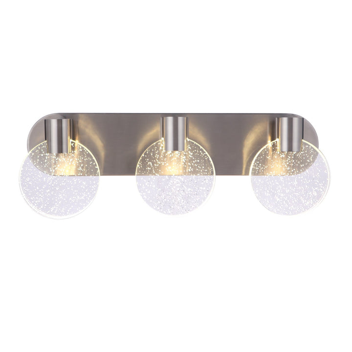 Glisten 3 Light LED Vanity in Brushed Polished Nickel