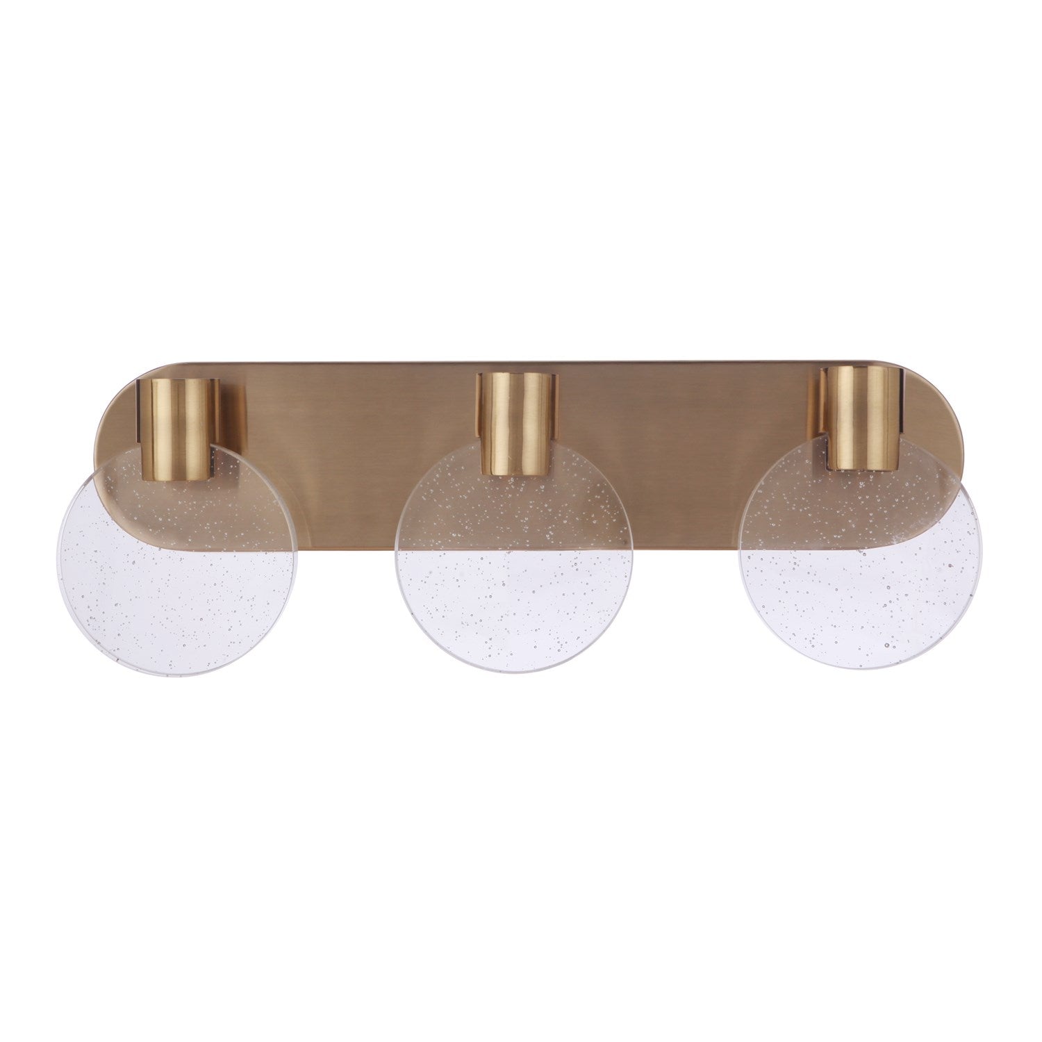 Glisten 3 Light LED Vanity in Satin Brass by Craftmade