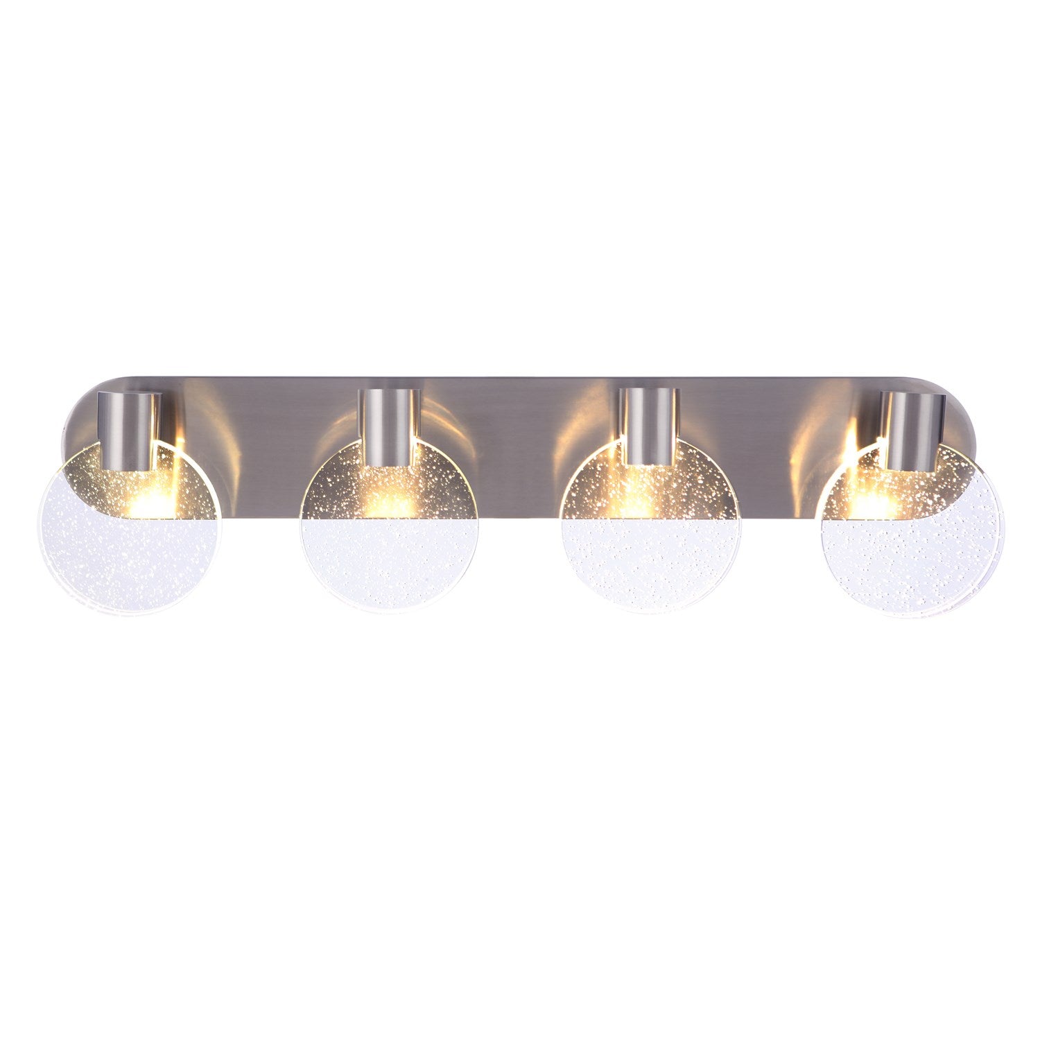 Glisten 4 Light LED Vanity in Brushed Polished Nickel