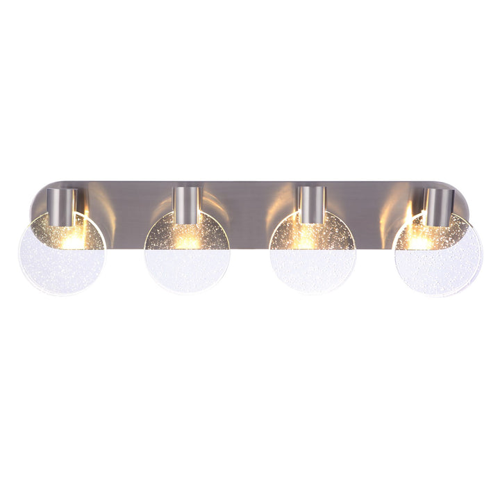 Glisten 4 Light LED Vanity in Brushed Polished Nickel