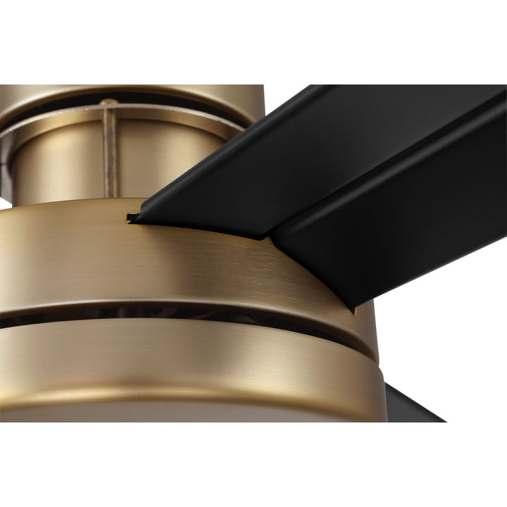 54in Mondo in Satin Brass w/ Flat Black Blades