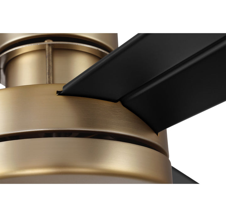 54in Mondo in Satin Brass w/ Flat Black Blades