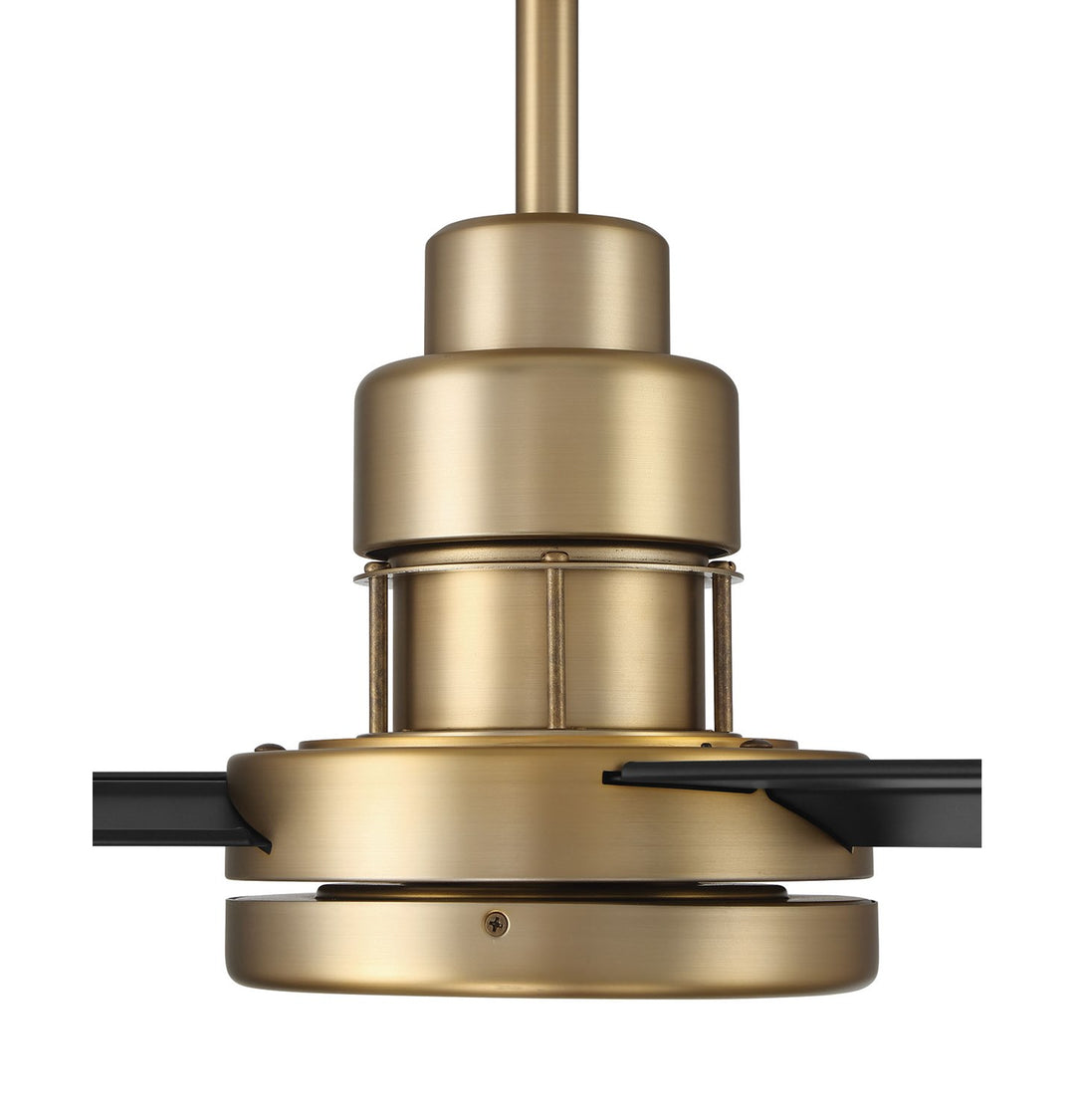 54in Mondo in Satin Brass w/ Flat Black Blades