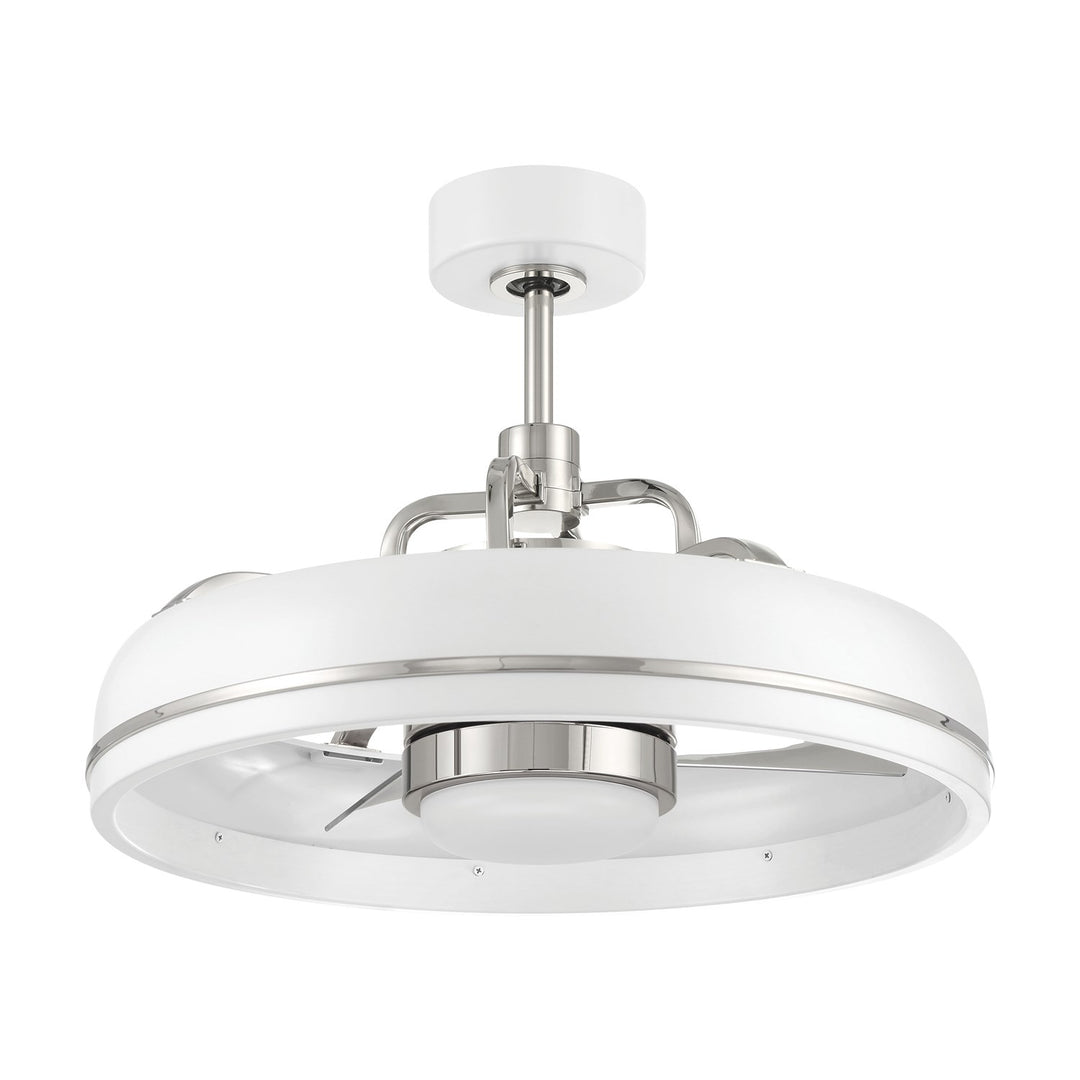 20in Taylor in White/Polished Nickel w/ Clear Acrylic Blades by Craftmade