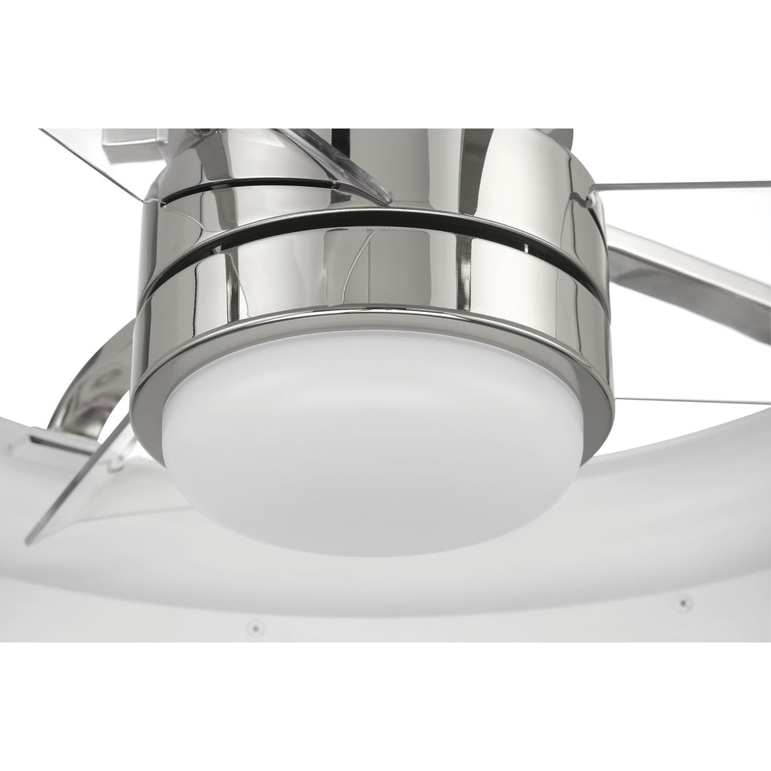 20in Taylor in White/Polished Nickel w/ Clear Acrylic Blades