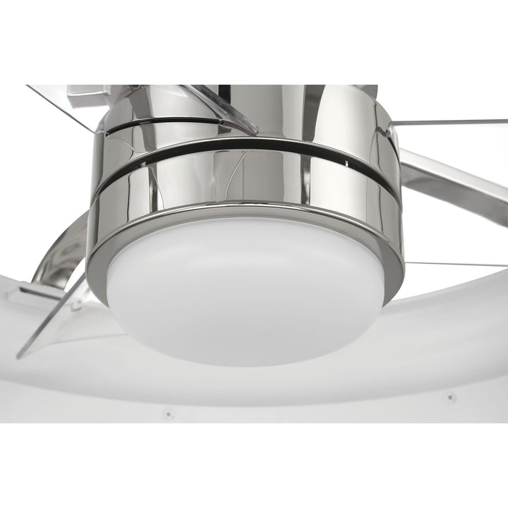 20in Taylor in White/Polished Nickel w/ Clear Acrylic Blades