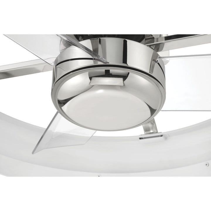 20in Taylor in White/Polished Nickel w/ Clear Acrylic Blades