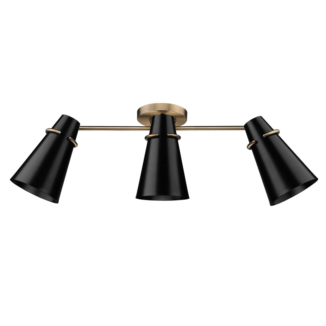 3 Light Semi-Flush by Golden