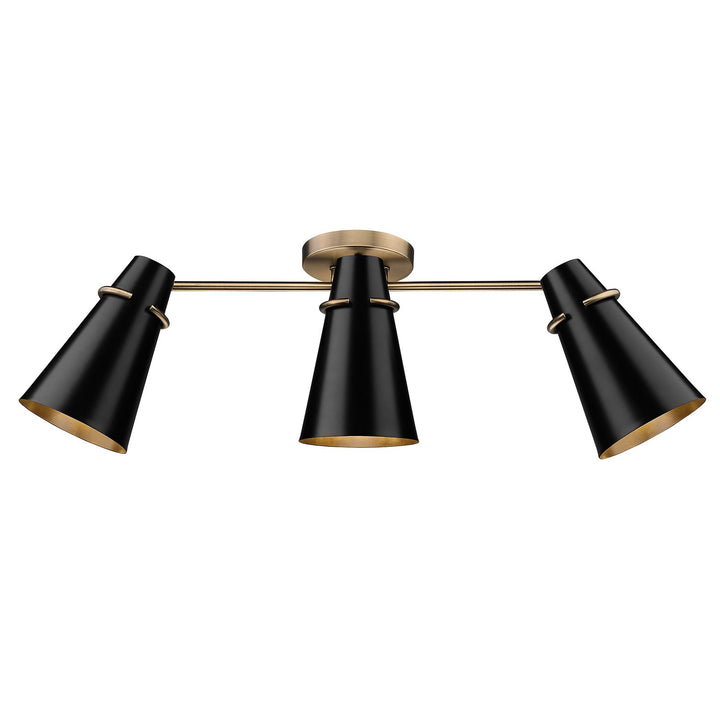 3 Light Semi-Flush