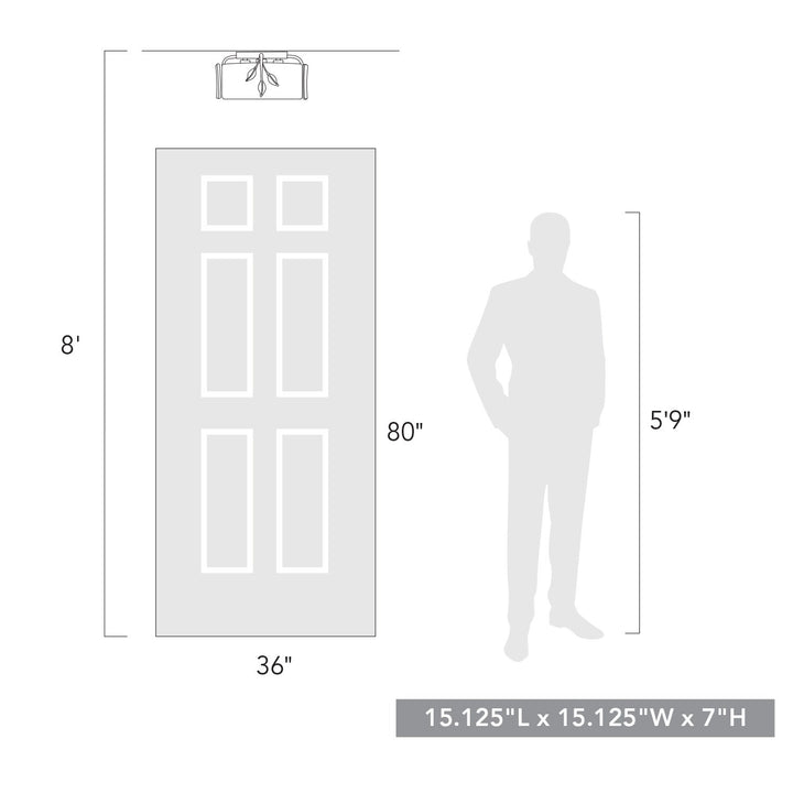 3 Light Semi-Flush