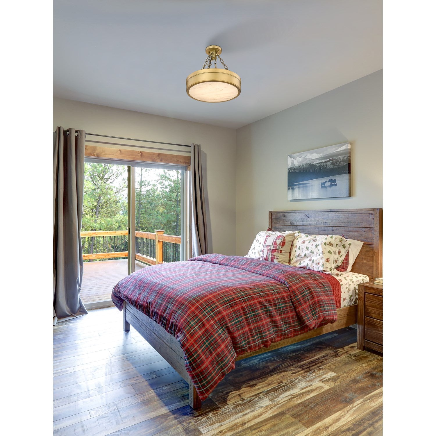 1 Light Semi Flush
