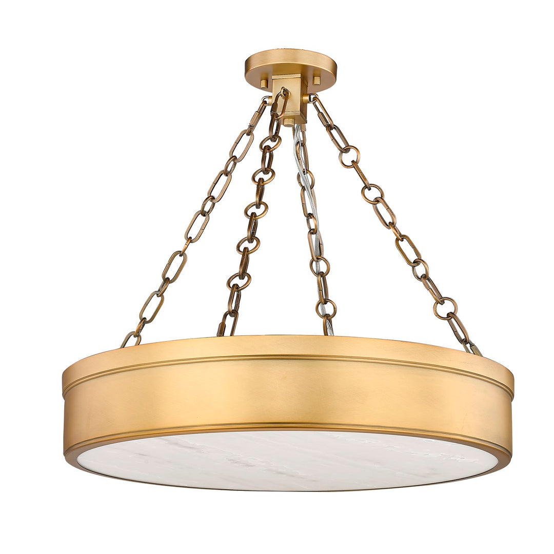 3 Light Semi Flush