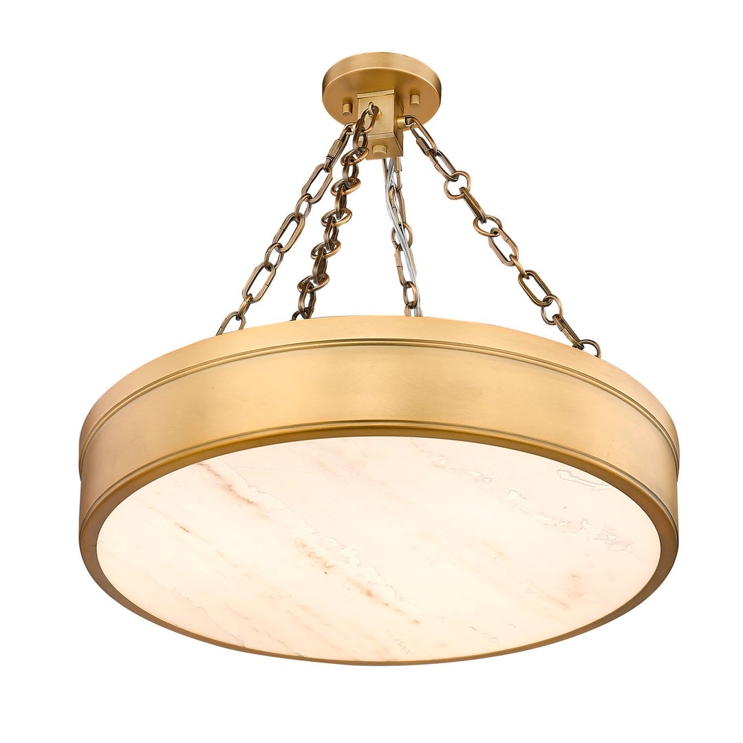 3 Light Semi Flush