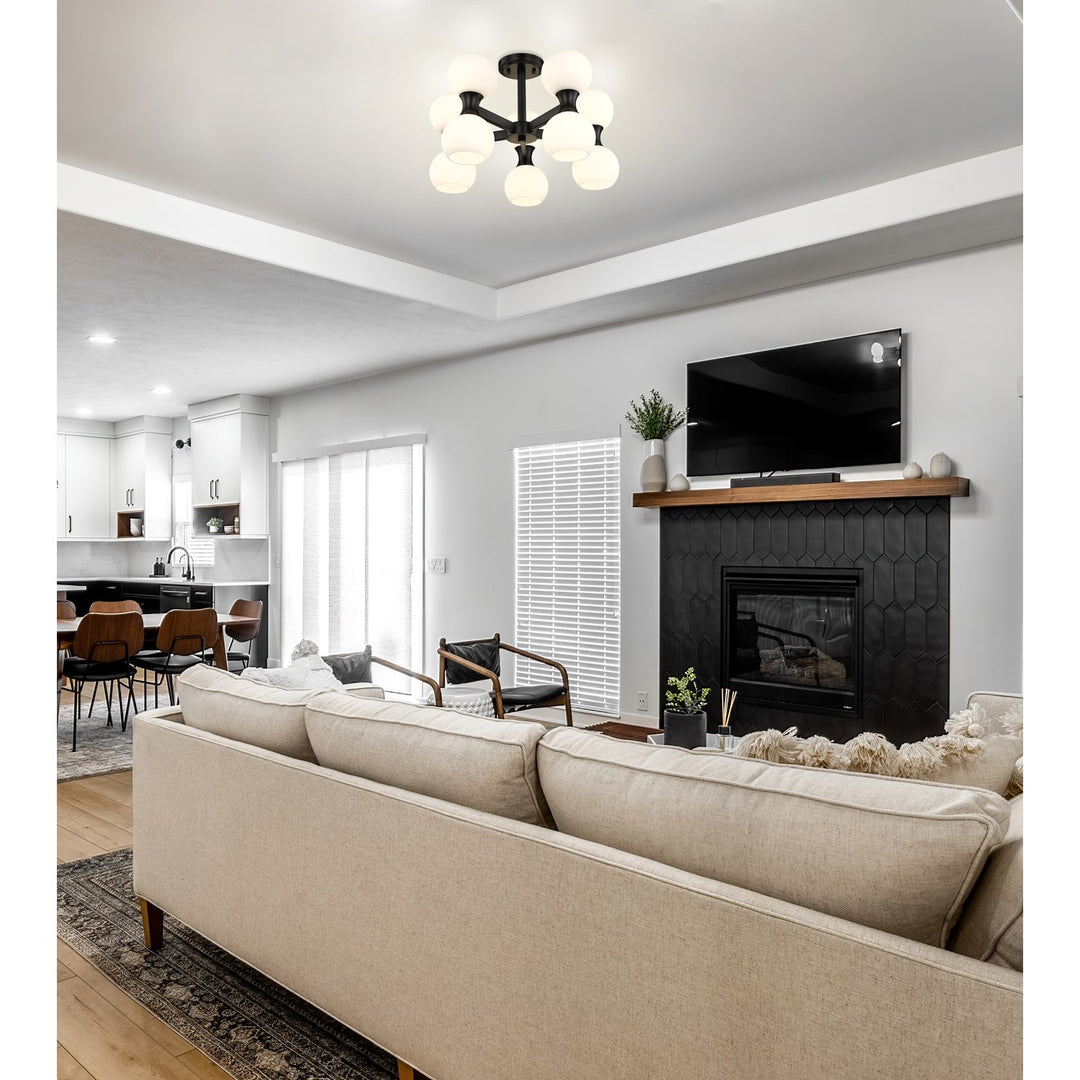 10 Light Semi Flush