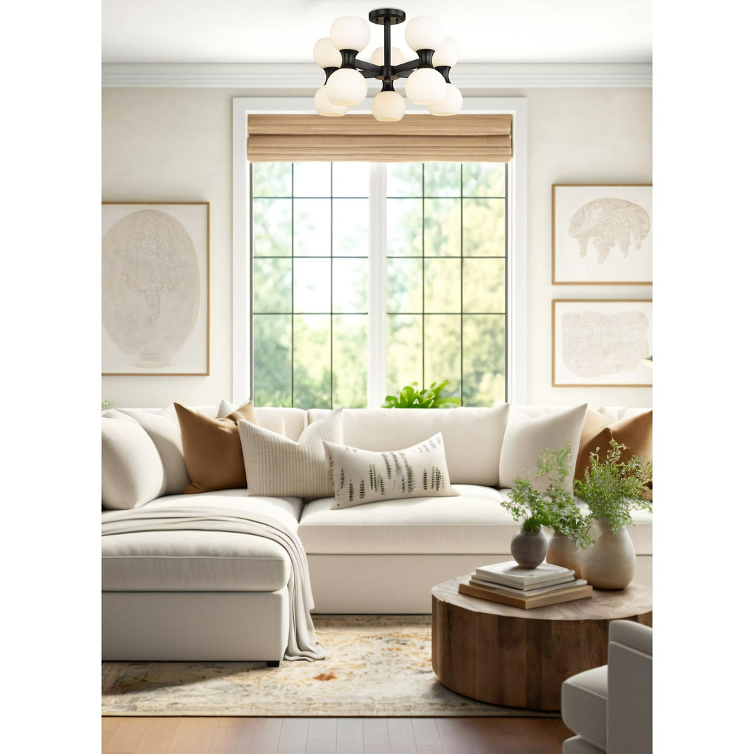 10 Light Semi Flush