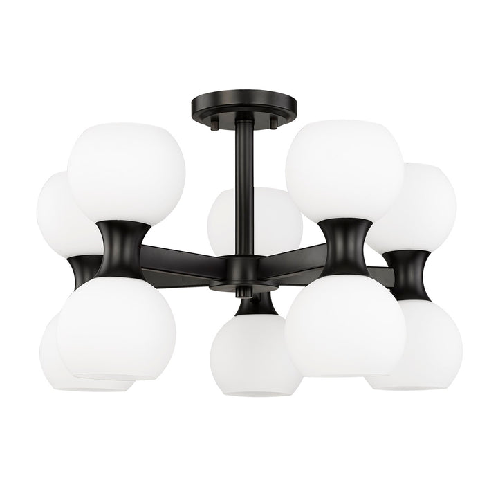 10 Light Semi Flush