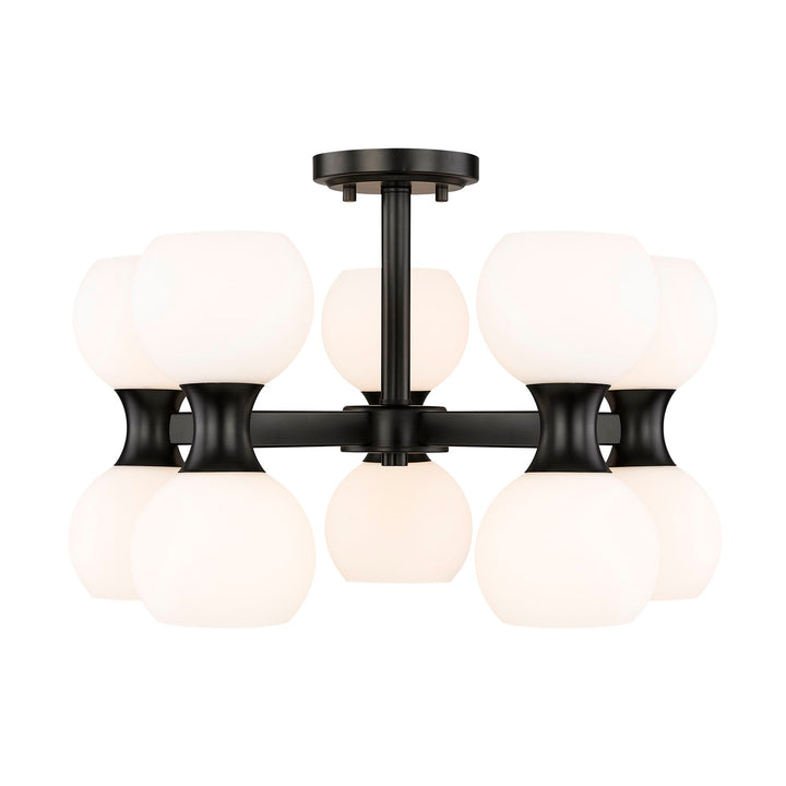 10 Light Semi Flush