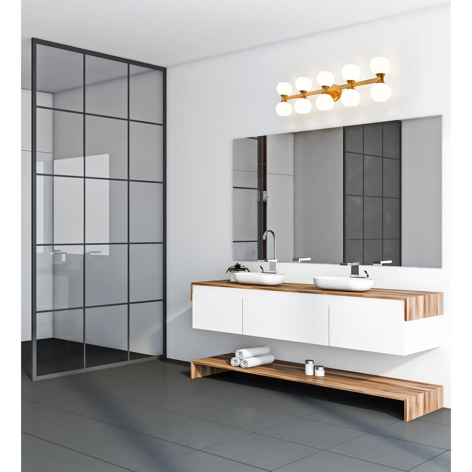 10 Light Vanity