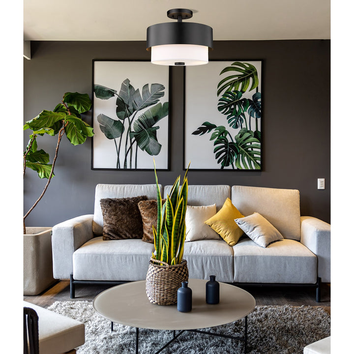 2 Light Semi Flush