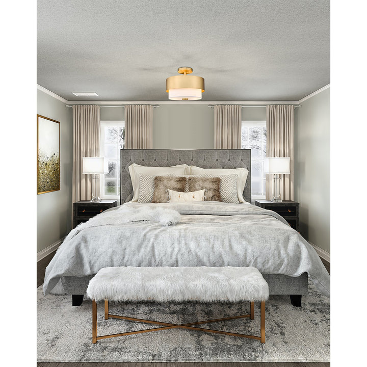 2 Light Semi Flush