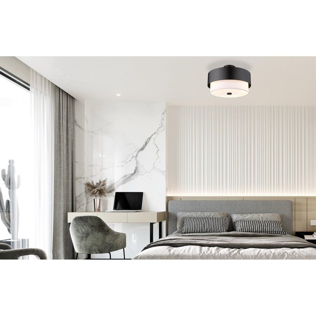 3 Light Semi Flush