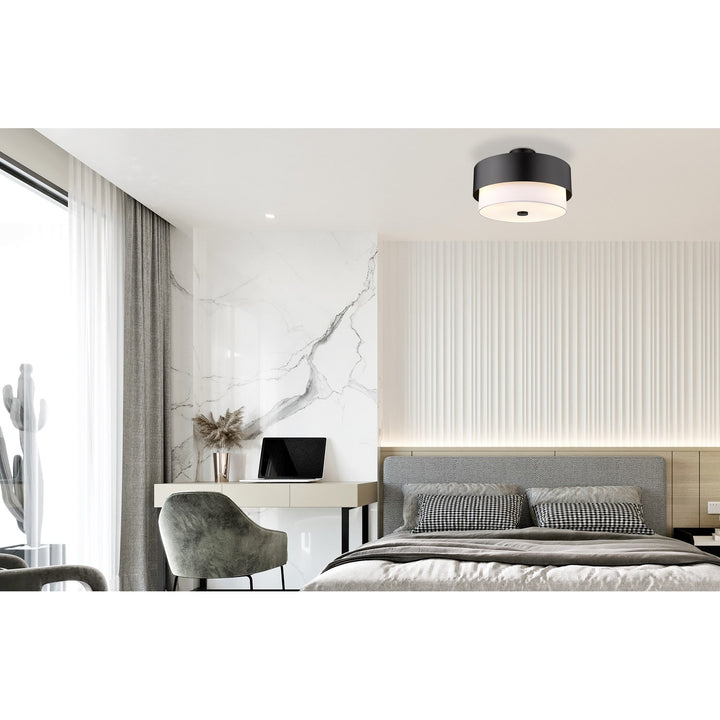 3 Light Semi Flush