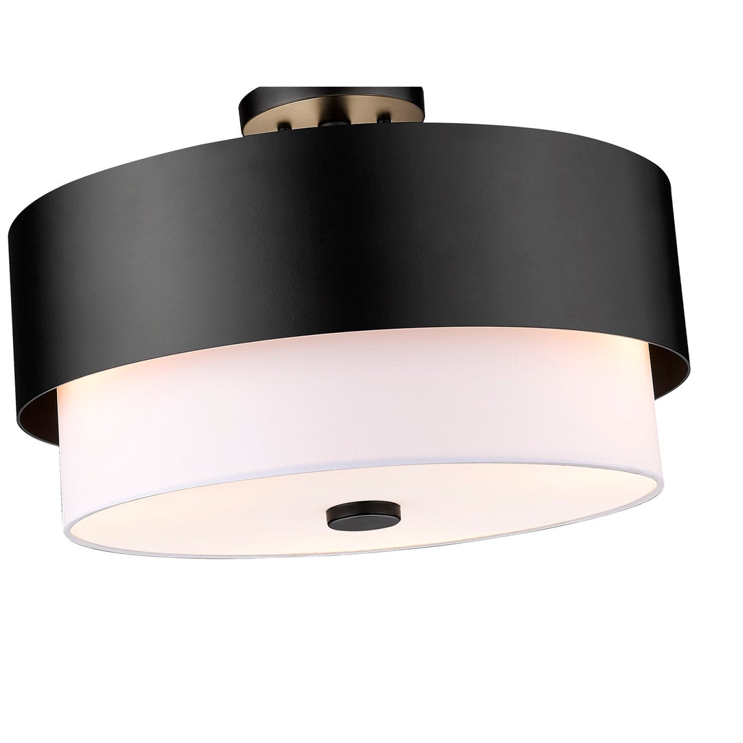 3 Light Semi Flush