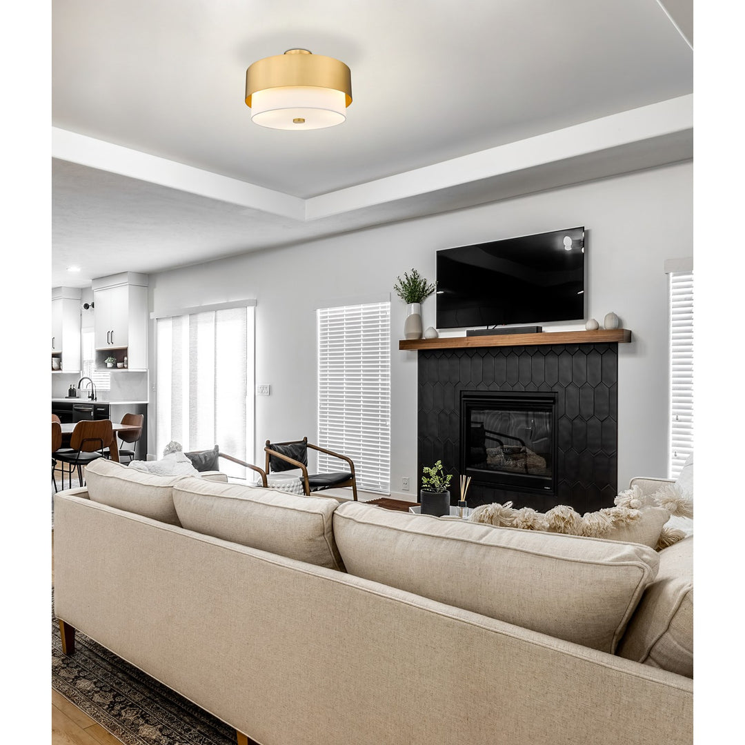 3 Light Semi Flush