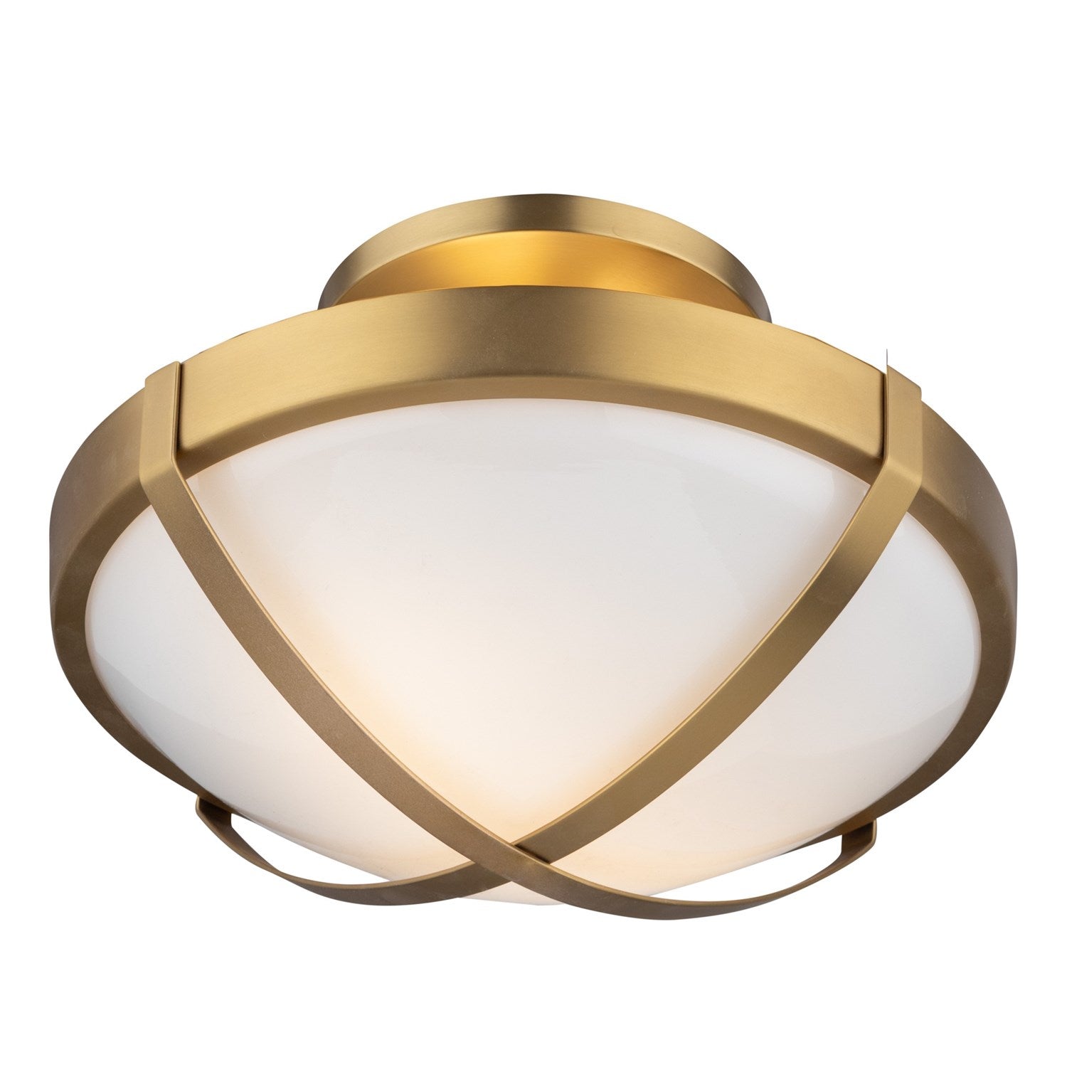 Collection 2-Light Flush Mount Brushed Brass by Artcraft