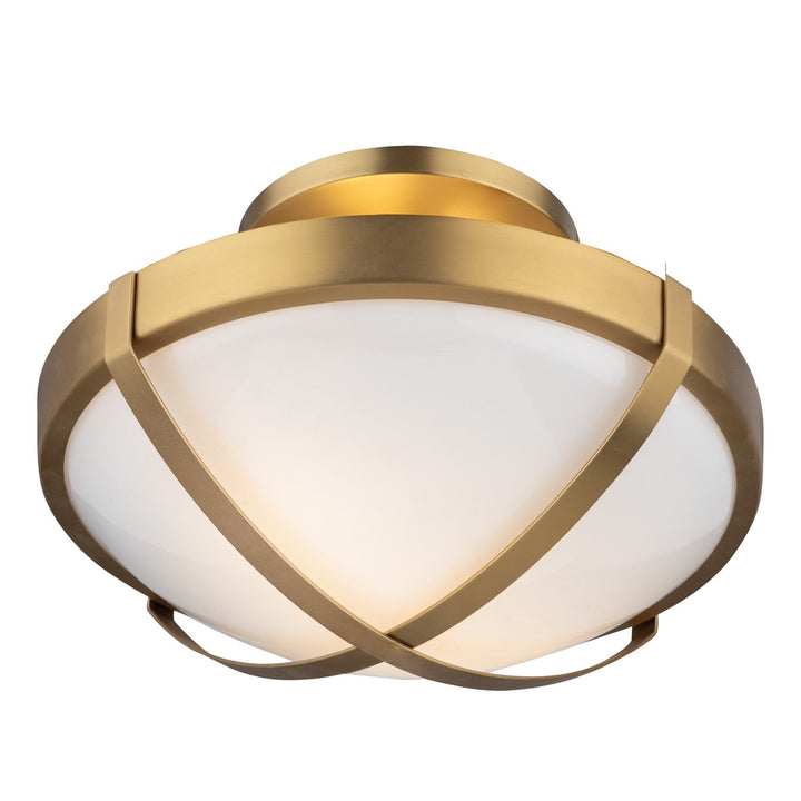 Collection 2-Light Flush Mount Brushed Brass by Artcraft