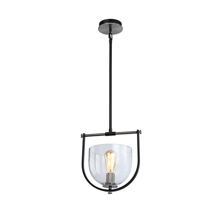 Collection 1-Light Pendant Black & Nickel by Artcraft