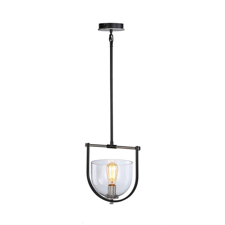 Collection 1-Light Pendant Black & Nickel