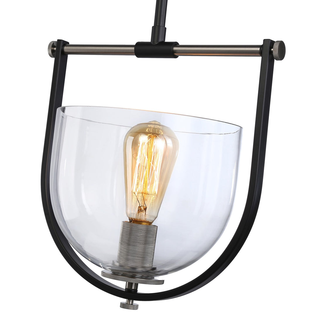 Collection 1-Light Pendant Black & Nickel