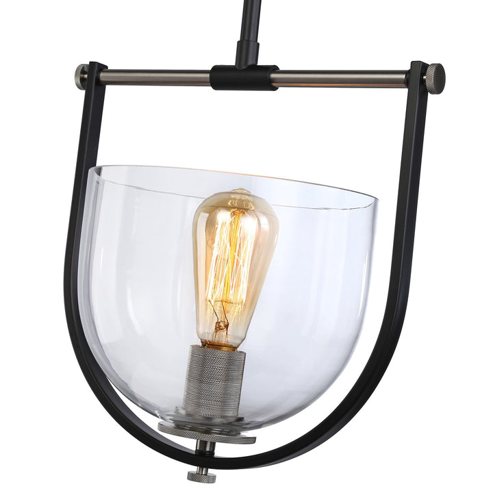 Collection 1-Light Pendant Black & Nickel