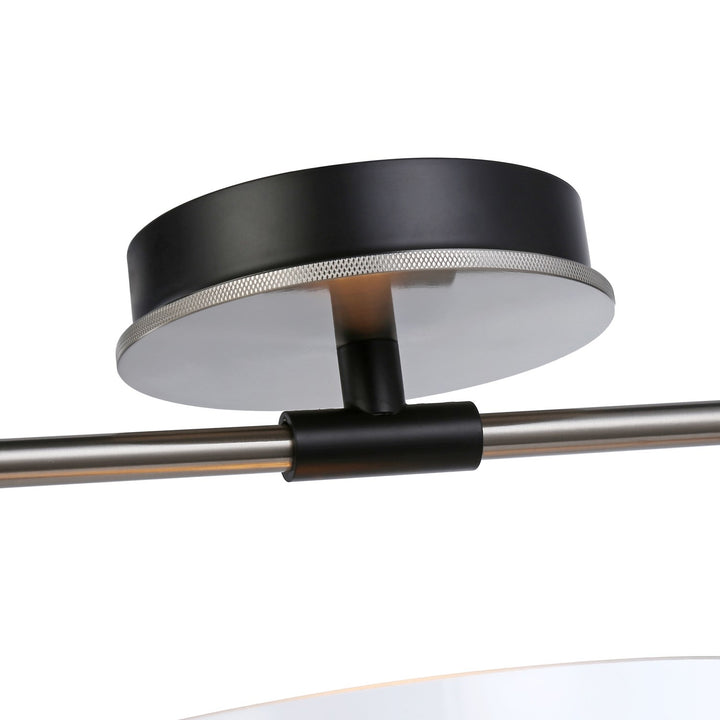 Collection 1-Light Semi-Flush Mount Black & Nickel
