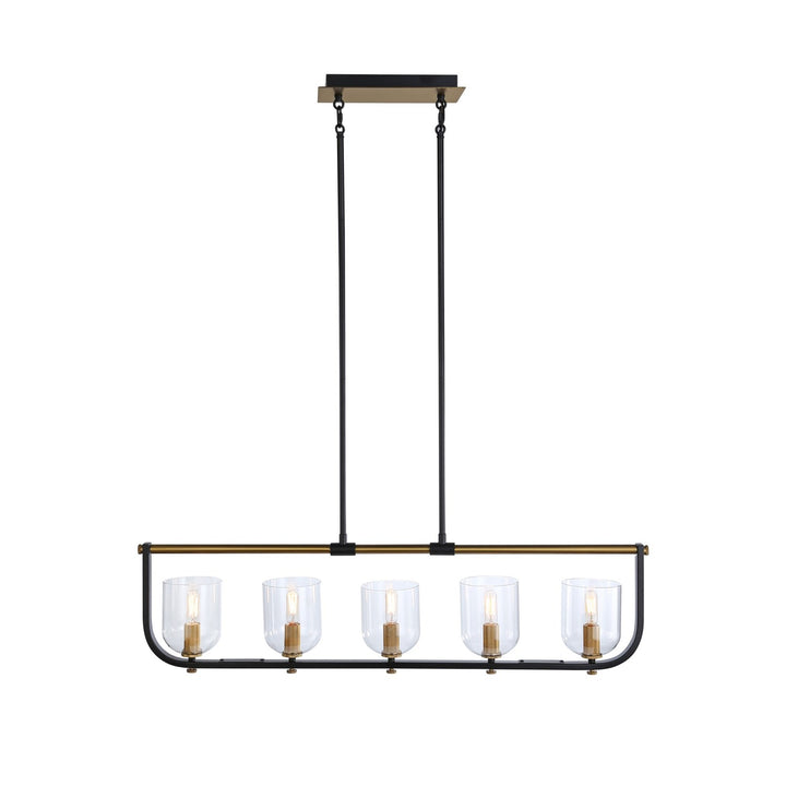 Collection 5-Light Island Light Black & Brass