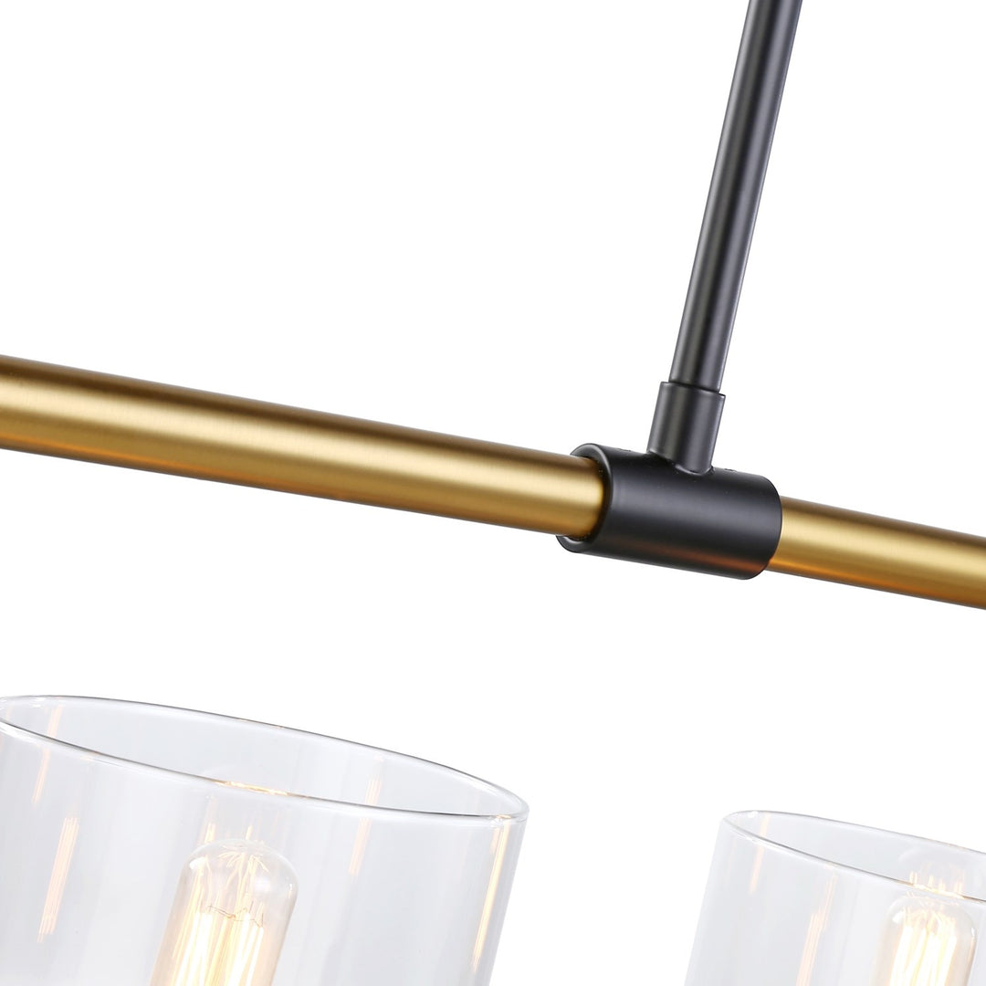 Collection 5-Light Island Light Black & Brass