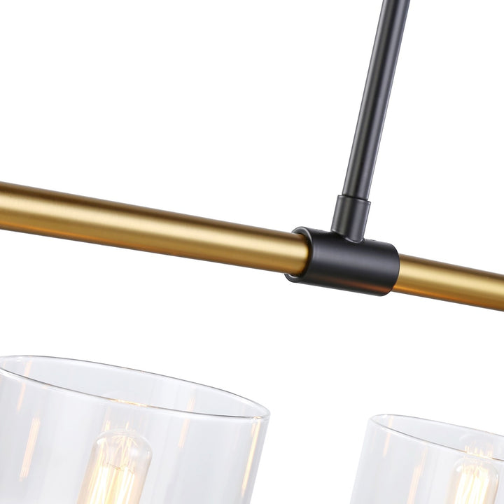 Collection 5-Light Island Light Black & Brass