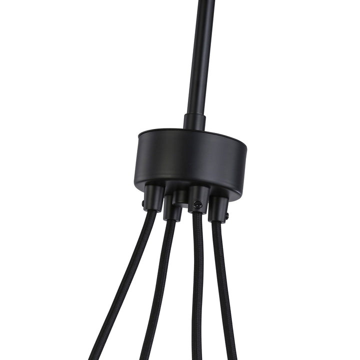 Collection 5-Light Chandelier Black & Brass