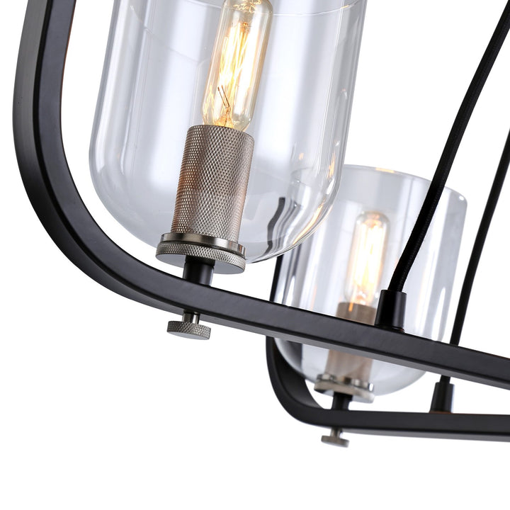 Collection 5-Light Chandelier Black & Nickel